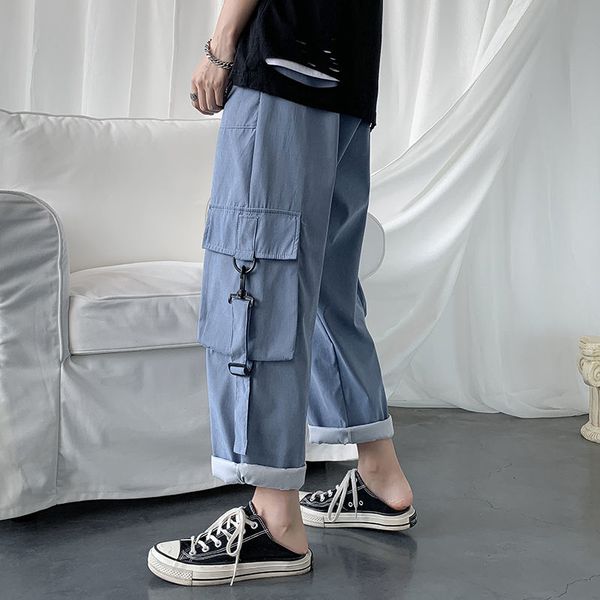 2020 fashion men's casual cargo pants loose straight drawstring pockets ankle length safari style trousers plus size m-3xl, Black
2020 fashion men's casual cargo pants loose straight drawstring pockets ankle length safari style trousers plus size m-3xl, Black