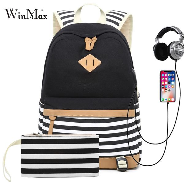 2 sets usb school bags for teenager girls boys backpack lapbag for women 2018 backpacks with phone bag striped print bolsas
2 sets usb school bags for teenager girls boys backpack lapbag for women 2018 backpacks with phone bag striped print bolsas