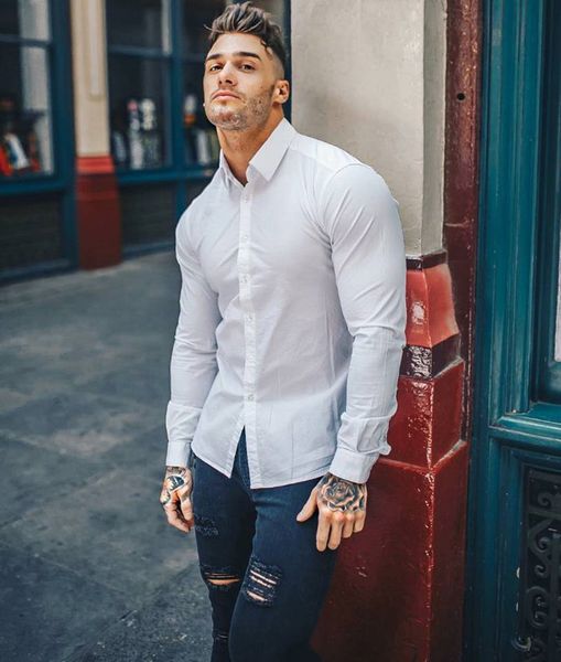 2019 fashion casual design men's shirt brand social long sleeve tuxedo shirt slim muscle s-3xl, White;black
2019 fashion casual design men's shirt brand social long sleeve tuxedo shirt slim muscle s-3xl, White;black