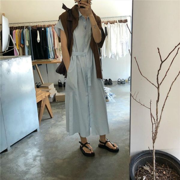 women summer sky blue long shirt dress half lacing up short sleeve split brief solid color casual sundress, Black;gray
women summer sky blue long shirt dress half lacing up short sleeve split brief solid color casual sundress, Black;gray