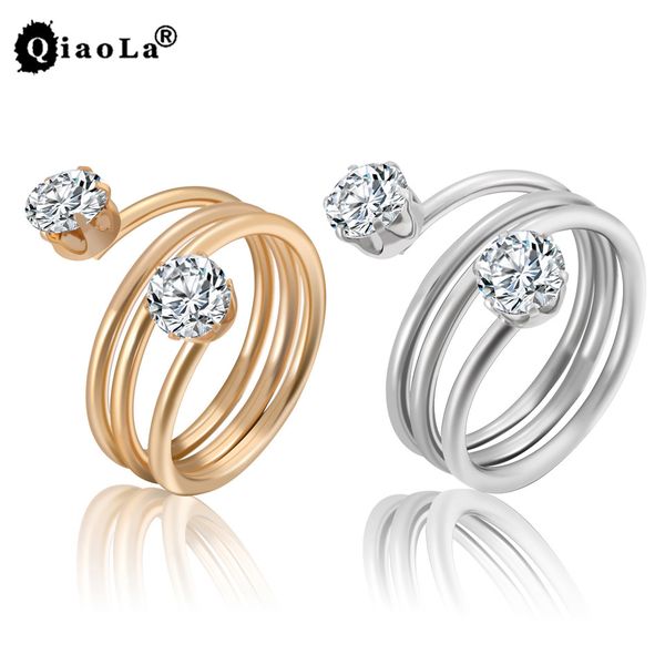 qiao la stainless steel silver color rings charms ring wedding rings for women minimalist jewelry bague femme anillos mujer 
qiao la stainless steel silver color rings charms ring wedding rings for women minimalist jewelry bague femme anillos mujer