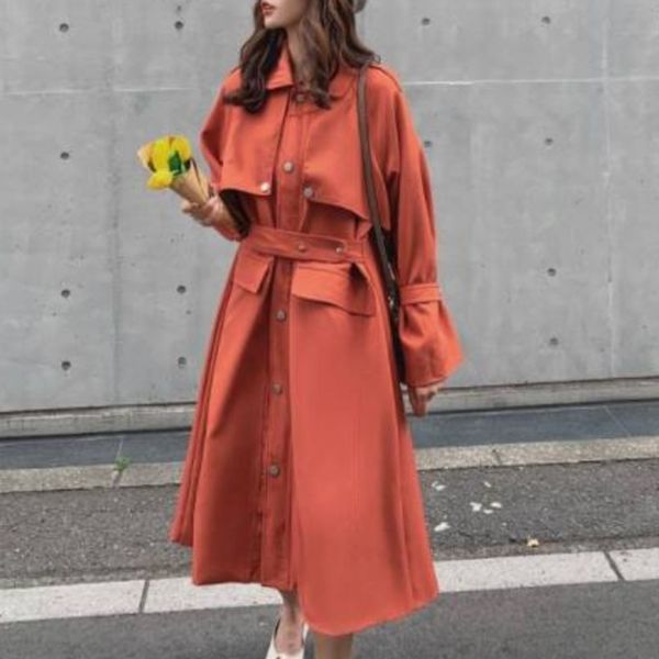 2019 autumn winter new casual fashion temperament women coat loose plus solid color single-breasted windbreaker z798, Tan;black
2019 autumn winter new casual fashion temperament women coat loose plus solid color single-breasted windbreaker z798, Tan;black