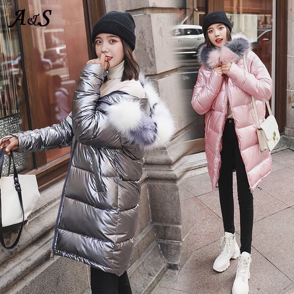 anbenser glossy winter jacket women long parka warm thicken ladies puffer coat stylish cool parka elegant casaco femie jacket, Black
anbenser glossy winter jacket women long parka warm thicken ladies puffer coat stylish cool parka elegant casaco femie jacket, Black