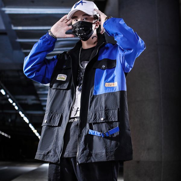 men streetwear fashion jacket casual harajuku hip hop spell color spliced funny pattern print pocket cargo coat chaquetas hombre, Black;brown
men streetwear fashion jacket casual harajuku hip hop spell color spliced funny pattern print pocket cargo coat chaquetas hombre, Black;brown