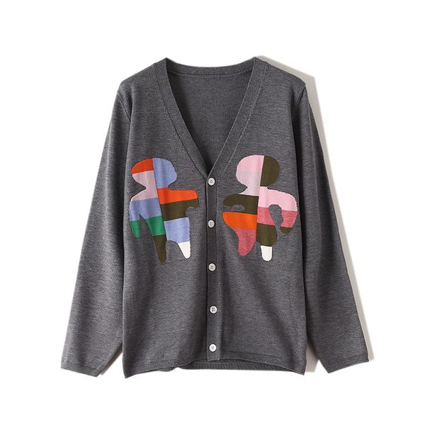 2019 new women sweater female autumn cartoon luxury jacquard long sleeve cardigan panelled v-neck sweater cardigan size s-l, White;black
2019 new women sweater female autumn cartoon luxury jacquard long sleeve cardigan panelled v-neck sweater cardigan size s-l, White;black