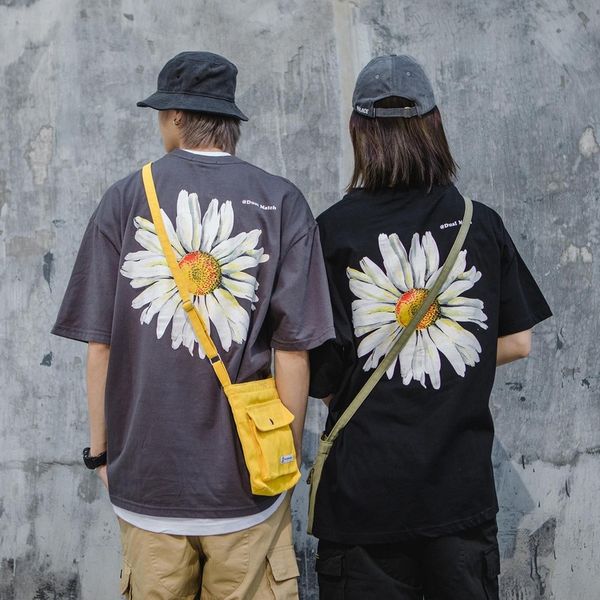 nicemix summer women t-shirt short sleeved tshirt round collar oversize daisy printing pattern female coupls pullover, White
nicemix summer women t-shirt short sleeved tshirt round collar oversize daisy printing pattern female coupls pullover, White
