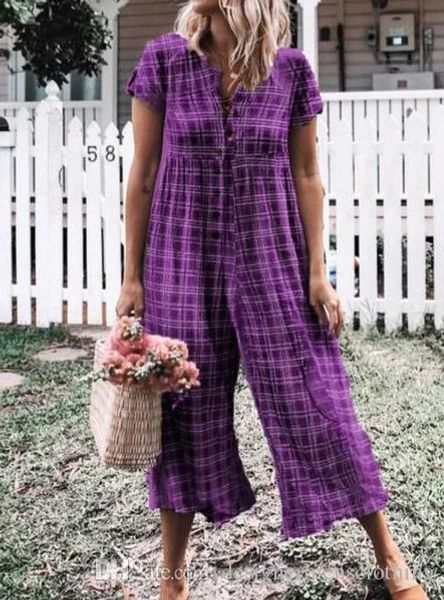 plaid printed jumpsuits for women summer loose casual wearing fashion female rompers button full length apparel, Black;white
plaid printed jumpsuits for women summer loose casual wearing fashion female rompers button full length apparel, Black;white
