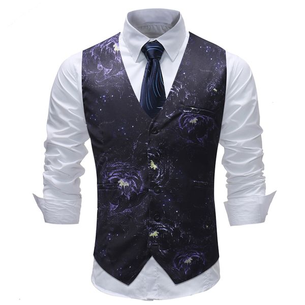 mens hipster slim fit single breasted suit vest 2018 fashion floral print men waistcoat formal gentleman vests colete masculino, Black;white
mens hipster slim fit single breasted suit vest 2018 fashion floral print men waistcoat formal gentleman vests colete masculino, Black;white
