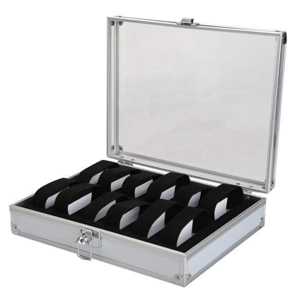 delicate aluminum alloy watch holder boxes soft suede 12 grid slots display cases square storage box watch accessories pt, Black;blue
delicate aluminum alloy watch holder boxes soft suede 12 grid slots display cases square storage box watch accessories pt, Black;blue