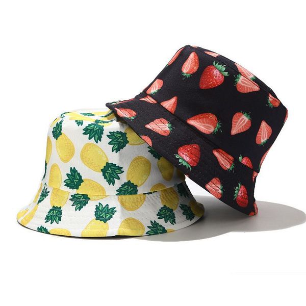 women men summer reversible packable bucket hat colorful harajuku wide brim tropical fruits pineapple banana print fisherman cap 
women men summer reversible packable bucket hat colorful harajuku wide brim tropical fruits pineapple banana print fisherman cap