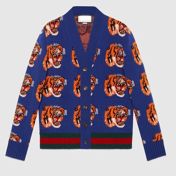 2019 new fa hion de igner weater coat tiger head luxury women de igner weater jacquard cardigan weater ize l, White;black
2019 new fa hion de igner weater coat tiger head luxury women de igner weater jacquard cardigan weater ize l, White;black