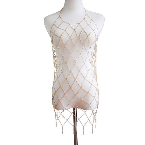 fashion delicate bikini tassel geometric body chain, Slivery;golden 
fashion delicate bikini tassel geometric body chain, Slivery;golden