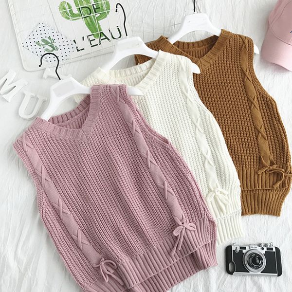 2018 new autumn women clothing korean style preppy style sleeveless women's knitted vest , a200, Black;white
2018 new autumn women clothing korean style preppy style sleeveless women's knitted vest , a200, Black;white