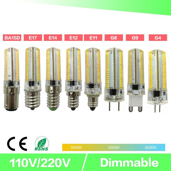 dimming led mini bulb crystal clear silicone corn light 3014 smd 152 led ac220v / ac110v for chandelier crystal light e14 g9 g4
dimming led mini bulb crystal clear silicone corn light 3014 smd 152 led ac220v / ac110v for chandelier crystal light e14 g9 g4