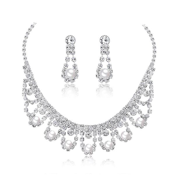 xiufen 2pcs/set women jewelry sets silver color crystal rhinestone bridal accessories bright necklace earring set
xiufen 2pcs/set women jewelry sets silver color crystal rhinestone bridal accessories bright necklace earring set