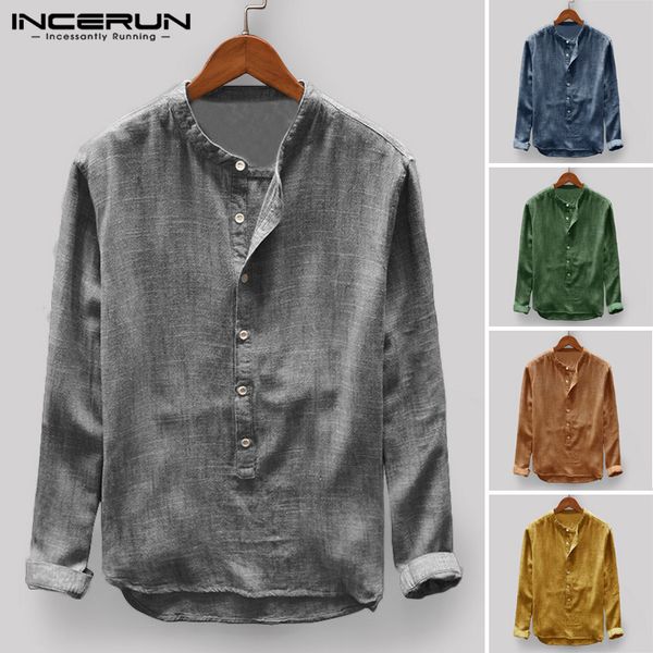incerun vintage casual shirt men stand collar button long sleeve pullover leisure men basic shirts harajuku camisa 2019 5xl, White;black
incerun vintage casual shirt men stand collar button long sleeve pullover leisure men basic shirts harajuku camisa 2019 5xl, White;black