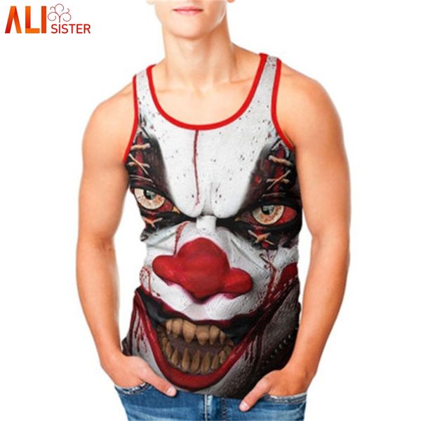 alisister clown joker summer men' tank male fitness vest male female bodybuilding debardeur homme musculation, White;black
alisister clown joker summer men' tank male fitness vest male female bodybuilding debardeur homme musculation, White;black