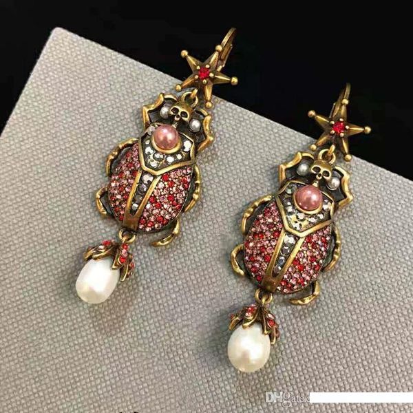 women new fashion design earrings gold plated full cz insect earrings for girls women nice gift for friend, Golden;silver 
women new fashion design earrings gold plated full cz insect earrings for girls women nice gift for friend, Golden;silver