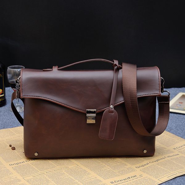 personality box korean men's handbags men's handbags horizontal briefcase business