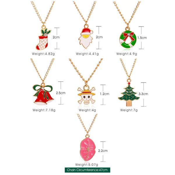 christmas necklace 7 style enamel jewelry xmas tree snowman santa pendant necklace women girl gift gold chain new year xmas gift, Silver
christmas necklace 7 style enamel jewelry xmas tree snowman santa pendant necklace women girl gift gold chain new year xmas gift, Silver