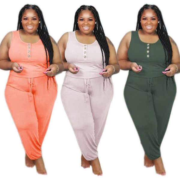 Plus Size Women Rompers Summer Sleeveless O Neck Buttons Loose Casual Lady Jumpsuits Big Size L--3XL Solid Pants 2020 Hot Sale
Plus Size Women Rompers Summer Sleeveless O Neck Buttons Loose Casual Lady Jumpsuits Big Size L--3XL Solid Pants 2020 Hot Sale