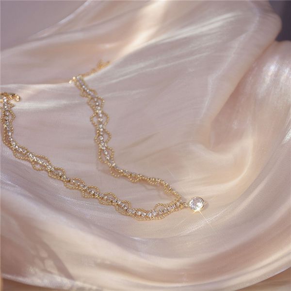 korean fashion new gold crystal pendant short necklace for woman exquisite clavicle chain party jewelry accessories gift, Silver
korean fashion new gold crystal pendant short necklace for woman exquisite clavicle chain party jewelry accessories gift, Silver