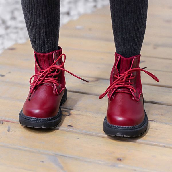 girl' cotton boots 2019 winter new leather short boots older kids plus velvet two cotton shoes martin children' warm shoes, Black;grey
girl' cotton boots 2019 winter new leather short boots older kids plus velvet two cotton shoes martin children' warm shoes, Black;grey