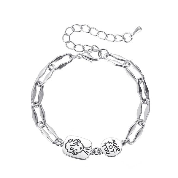 new fashion girl bracelet harajuku little prince avatar charm bracelet retro thick chain cartoon simple jewelry gifts, Black
new fashion girl bracelet harajuku little prince avatar charm bracelet retro thick chain cartoon simple jewelry gifts, Black