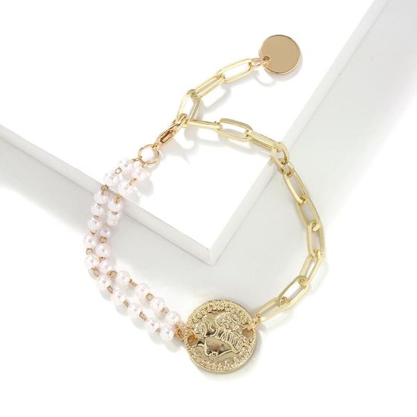 vintage simulated pearl bracelet for women gold color metal link chain charm bracelet korean wedding jewelry mom sister gifts, Black
vintage simulated pearl bracelet for women gold color metal link chain charm bracelet korean wedding jewelry mom sister gifts, Black