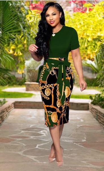 women designer print dresses casual short sleeve crew neck dresses slim knee length dresses women clothing, Black;gray
women designer print dresses casual short sleeve crew neck dresses slim knee length dresses women clothing, Black;gray
