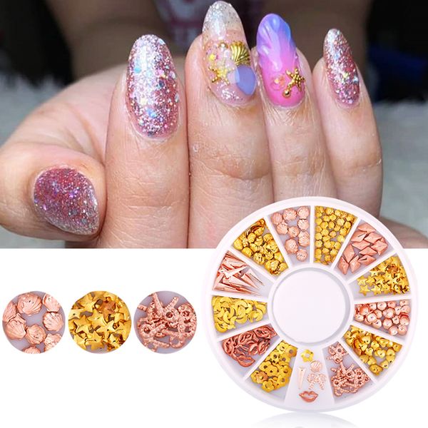 nail art decorations mad doll 1 box 3d rose gold metal shell hollow studs design accessories manicure diy tool, Silver;gold
nail art decorations mad doll 1 box 3d rose gold metal shell hollow studs design accessories manicure diy tool, Silver;gold