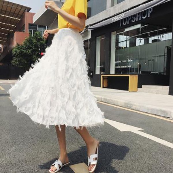 chiffon feather tassel skirt for women high waist chiffon skirt a line white midi elegant slim female skirts womens lj442, Black
chiffon feather tassel skirt for women high waist chiffon skirt a line white midi elegant slim female skirts womens lj442, Black