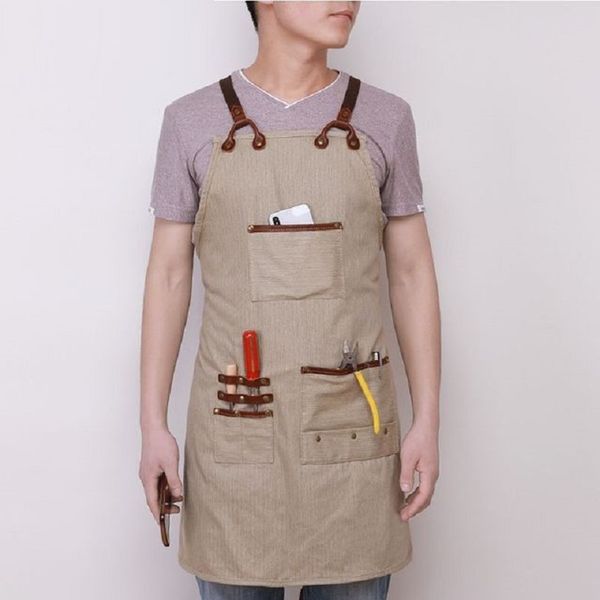 a007 vintage canvas work shop apron for artisan gardener with cross back genuine leather strap towel loop small to xxl unisex
a007 vintage canvas work shop apron for artisan gardener with cross back genuine leather strap towel loop small to xxl unisex