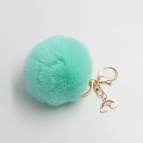 cute alloy rainbow small pendant fake fur ball keychains plush bag pendant car plush keychain key ring, Silver
cute alloy rainbow small pendant fake fur ball keychains plush bag pendant car plush keychain key ring, Silver