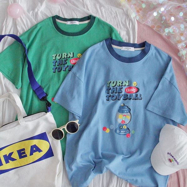 xiasen's t-shirt girl short-sleeved loose ins fashionable t-shirt shoes students harajuku stitching children's funstyle top, White
xiasen's t-shirt girl short-sleeved loose ins fashionable t-shirt shoes students harajuku stitching children's funstyle top, White
