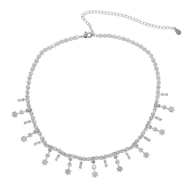 luxury wedding tennis choker necklace with baguette cz paved flower choker statement necklace rose gold color vermeil jewelry, Golden;silver
luxury wedding tennis choker necklace with baguette cz paved flower choker statement necklace rose gold color vermeil jewelry, Golden;silver