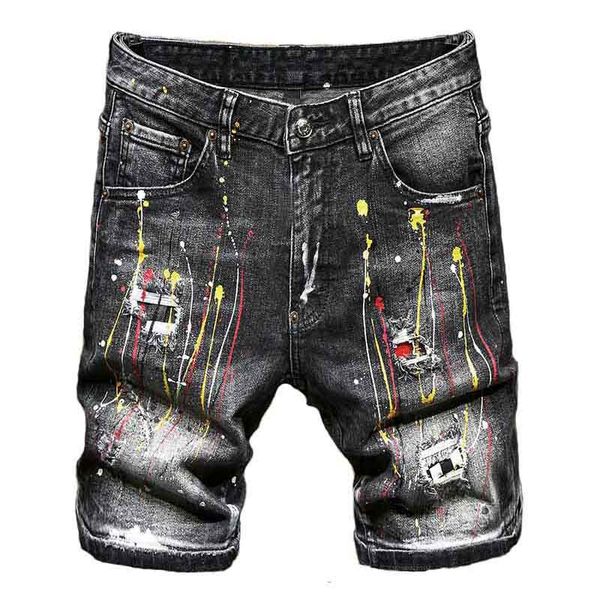 men's jeans kiovno summer men high street ripped denim shorts painted dot for male washed size 28-38, Blue
men's jeans kiovno summer men high street ripped denim shorts painted dot for male washed size 28-38, Blue