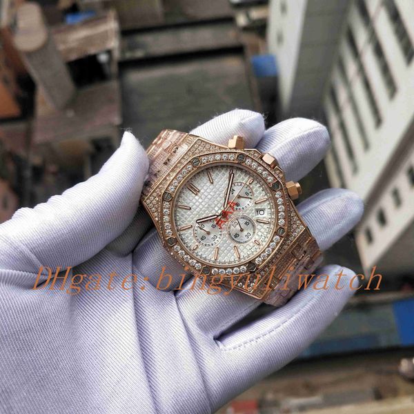 luxury factory real p man watch vk quartz movement with chronograph original clasp rose gold full manual diamond 41mm gift watches, Slivery;brown
luxury factory real p man watch vk quartz movement with chronograph original clasp rose gold full manual diamond 41mm gift watches, Slivery;brown