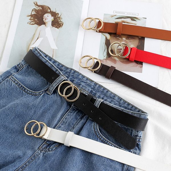 chic double circle women's simple all-match jeans dress decoration pu belt dress jeans belt, Black;brown
chic double circle women's simple all-match jeans dress decoration pu belt dress jeans belt, Black;brown