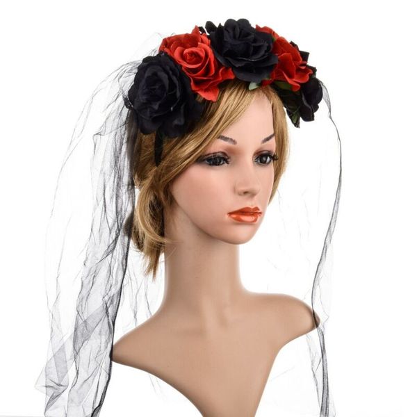 2020 Newest Lady Girl Day Of The Dead Red Rose Headband Headdress Flower Halloween Hat Halloween Ghost Party Headband Headdress
2020 Newest Lady Girl Day Of The Dead Red Rose Headband Headdress Flower Halloween Hat Halloween Ghost Party Headband Headdress