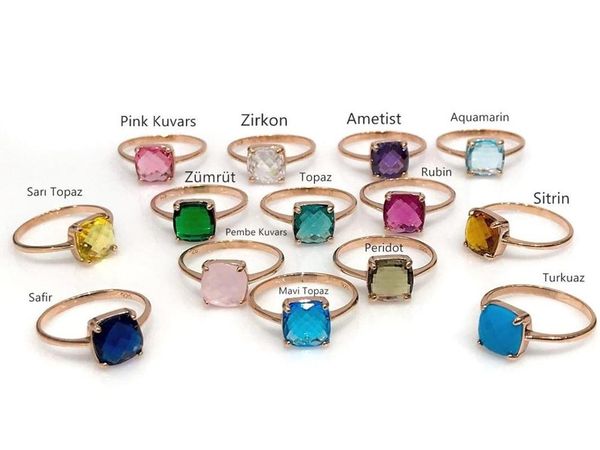 baget tiny natural stone seçenekli silver ring, Golden;silver 
baget tiny natural stone seçenekli silver ring, Golden;silver