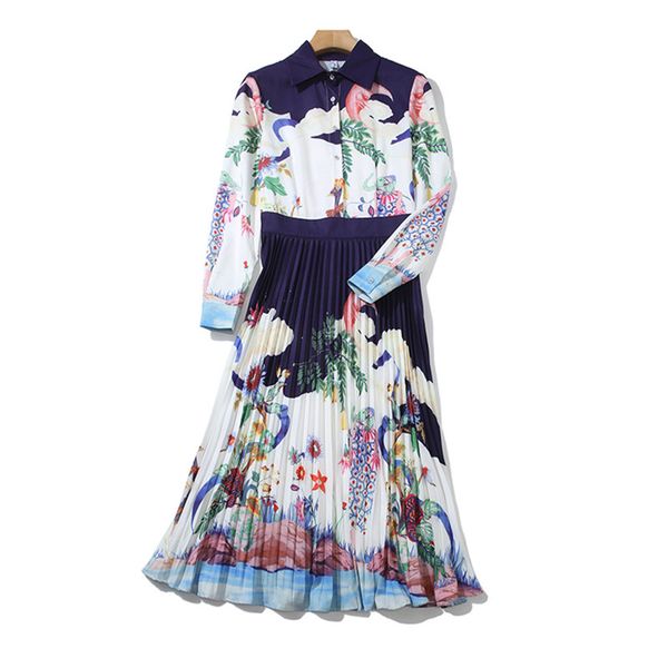 vintage printed woman autumn dress full sleeve female elegant mid dresses party knee-length pleated dresses women 2019, Black;gray
vintage printed woman autumn dress full sleeve female elegant mid dresses party knee-length pleated dresses women 2019, Black;gray