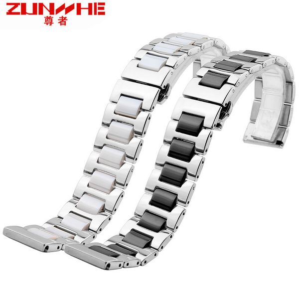 16mm 18mm 20mm bracelet en cramique et acier inoxydable bracelet blanc ou montre noire bande de montre papillon boucle, Black;brown
16mm 18mm 20mm bracelet en cramique et acier inoxydable bracelet blanc ou montre noire bande de montre papillon boucle, Black;brown