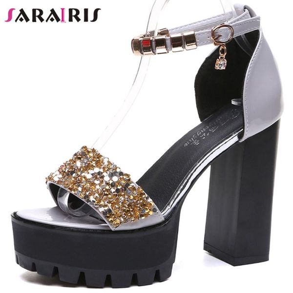 sarairis open toe bling crystal block heel metal sandals women party club sandals ladies summer shoes, Black
sarairis open toe bling crystal block heel metal sandals women party club sandals ladies summer shoes, Black