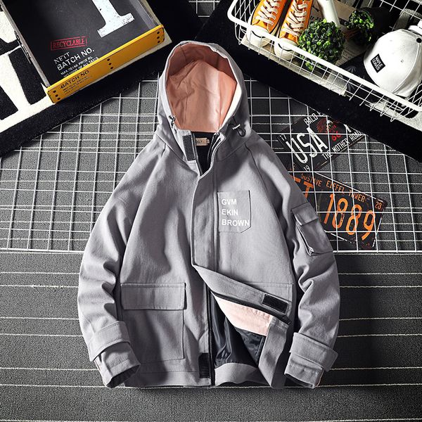 autumn new hooded jacket men fashion solid color casual multi-pocket tooling jacket man streetwear hip hop loose bomber, Black;brown
autumn new hooded jacket men fashion solid color casual multi-pocket tooling jacket man streetwear hip hop loose bomber, Black;brown