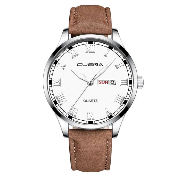 casual sport watches for men blue brand luxury leather wrist watch man clock fashion quartz wristwatch gift 2019@50, Slivery;brown
casual sport watches for men blue brand luxury leather wrist watch man clock fashion quartz wristwatch gift 2019@50, Slivery;brown