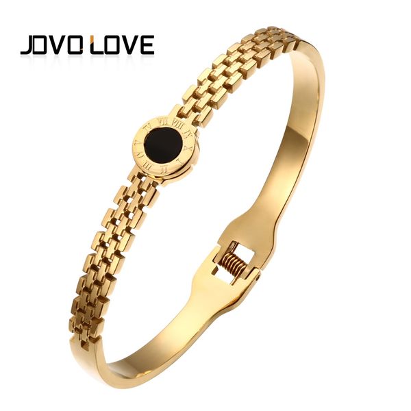 jovo stainless steel women bracelets & bangles open cuff design round shape trendy gold color steel bracelets for women, Black
jovo stainless steel women bracelets & bangles open cuff design round shape trendy gold color steel bracelets for women, Black