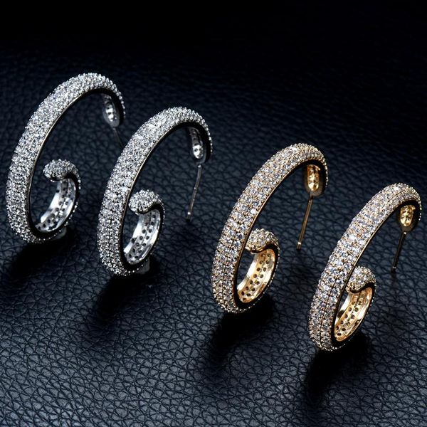 hibride full micro pave zirconia stone gorgeous white/gold color cz crystal women hoop earrings pendientes mujer moda 2020 e-863, Golden;silver
hibride full micro pave zirconia stone gorgeous white/gold color cz crystal women hoop earrings pendientes mujer moda 2020 e-863, Golden;silver