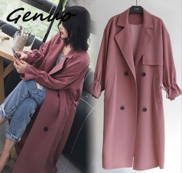 genuo quality mid-length fashion windbreaker 2019 spring solid color suit collar double-breasted personality simple slim coat, Tan;black
genuo quality mid-length fashion windbreaker 2019 spring solid color suit collar double-breasted personality simple slim coat, Tan;black
