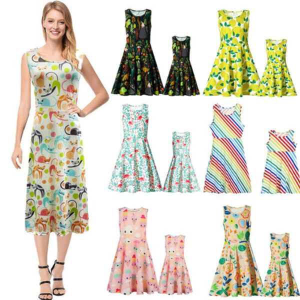 family dress mother and daughter matching floral womens girls mini dresses, Black;gray
family dress mother and daughter matching floral womens girls mini dresses, Black;gray